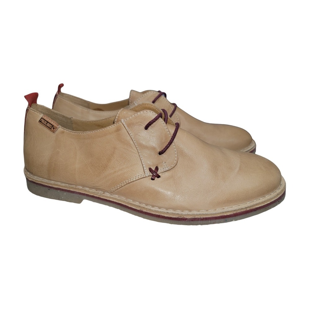 Pikolinos Kimberly Women's Tan Leather Lace Up Oxford Shoes Sz EU 41/US 10-10.5
